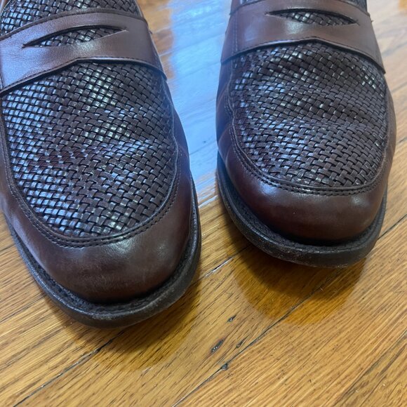 ALLEN EDMONDS Lake Bluff Oxford Weave Brown Leather Dress Shoes - Men\'s 9 / EEE main image 10